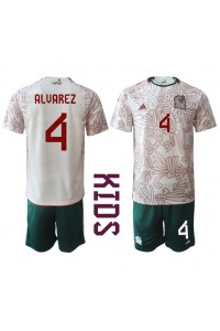Mexico Edson Alvarez #4 Babytruitje Uit tenue Kind WK 2022 Korte Mouw (+ Korte broeken)